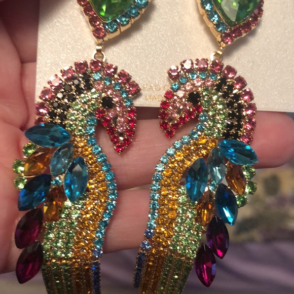 NEW Stunning Crystal Natasha Long Dangling Rhinestone Earrings - Picture 8 of 17